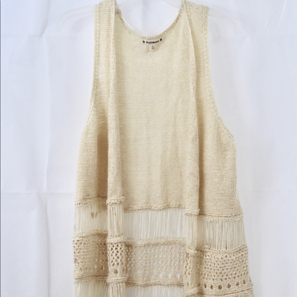 Knit Cream Boho Cardigan